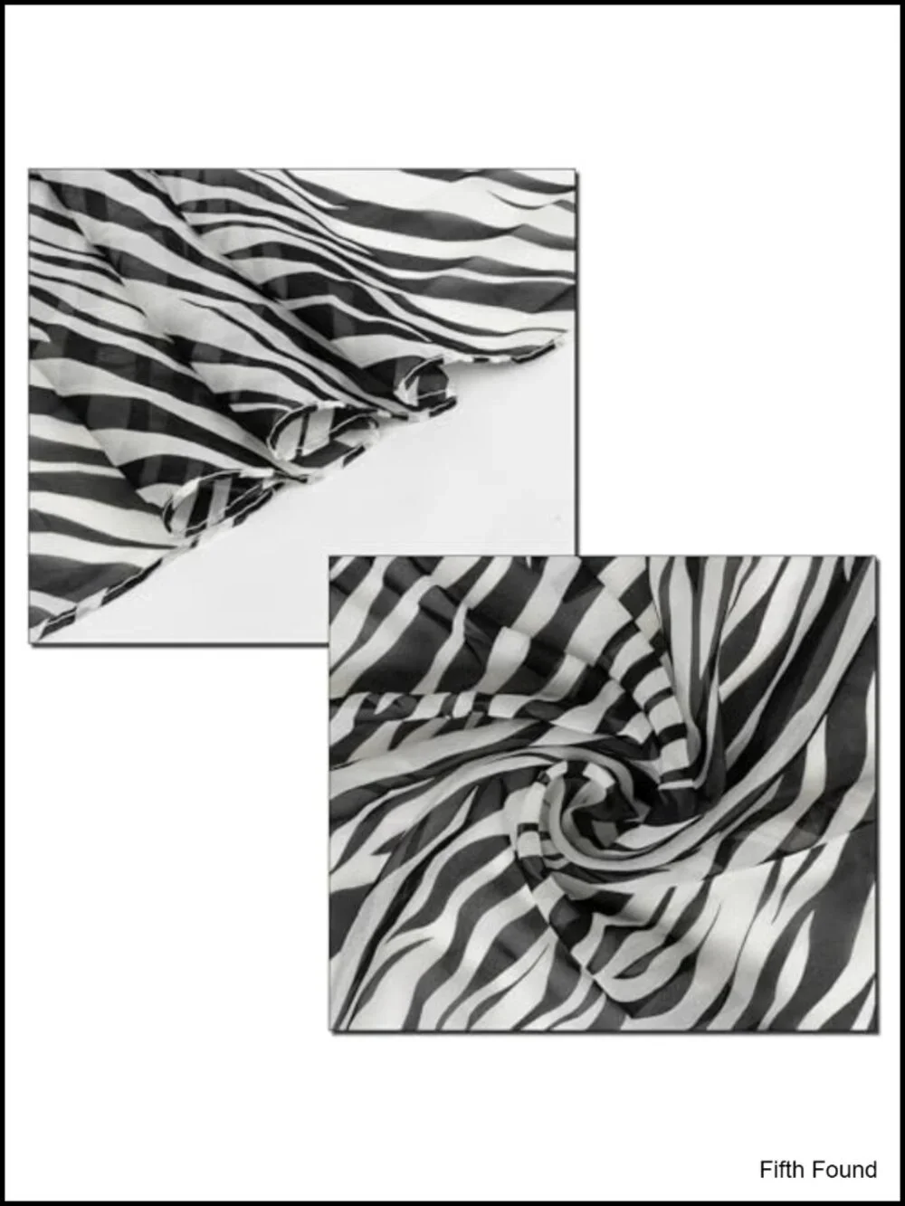 Silk Feel Zebra Print Fashion Scarf Wrap Bandana Extra Large